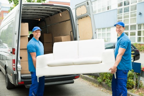 Man With Van Harringay handling reusable household items during a sustainable move