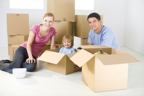 Boxes and moving supplies prepared for home moves in Harringay