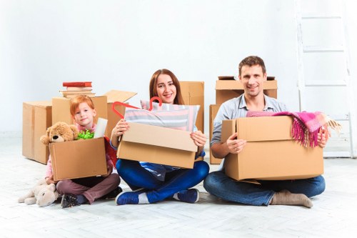 House movers working on a residential move in Harringay