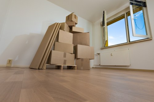 Securely loaded van with items arranged for safe transport