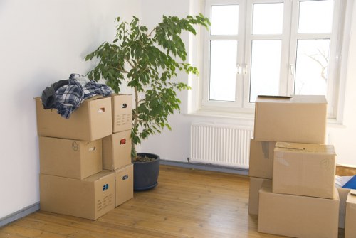 Room by room packing setup for a Harringay move