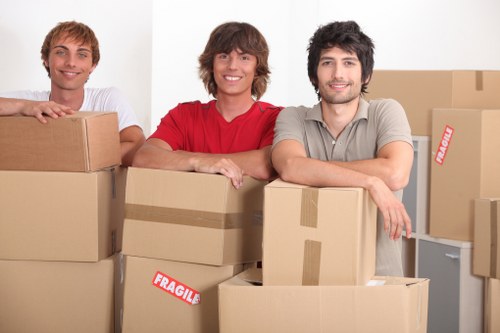 Careful boxing and labelling of household items in North London