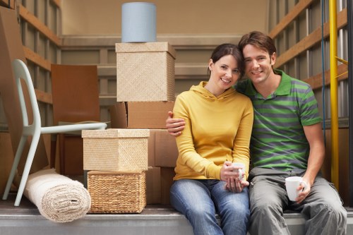 Packing boxes for a house move in Harringay home