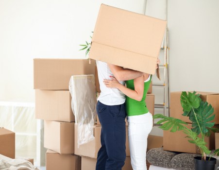 Example man and van job in Harringay showing furniture and boxes for relocation