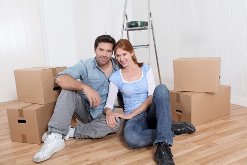 Office furniture and technology prepared for a commercial move in Harringay