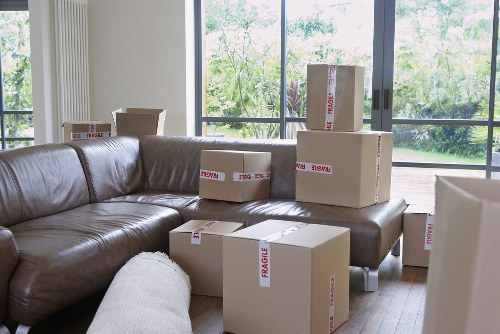 Collected household furniture ready for transport in Harringay
